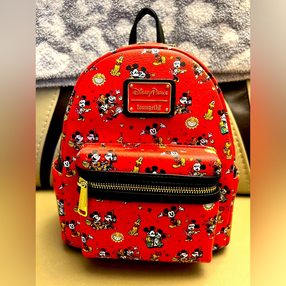 Disney Parks Loungefly Mickey and Minnie Retro Mini Backpack
